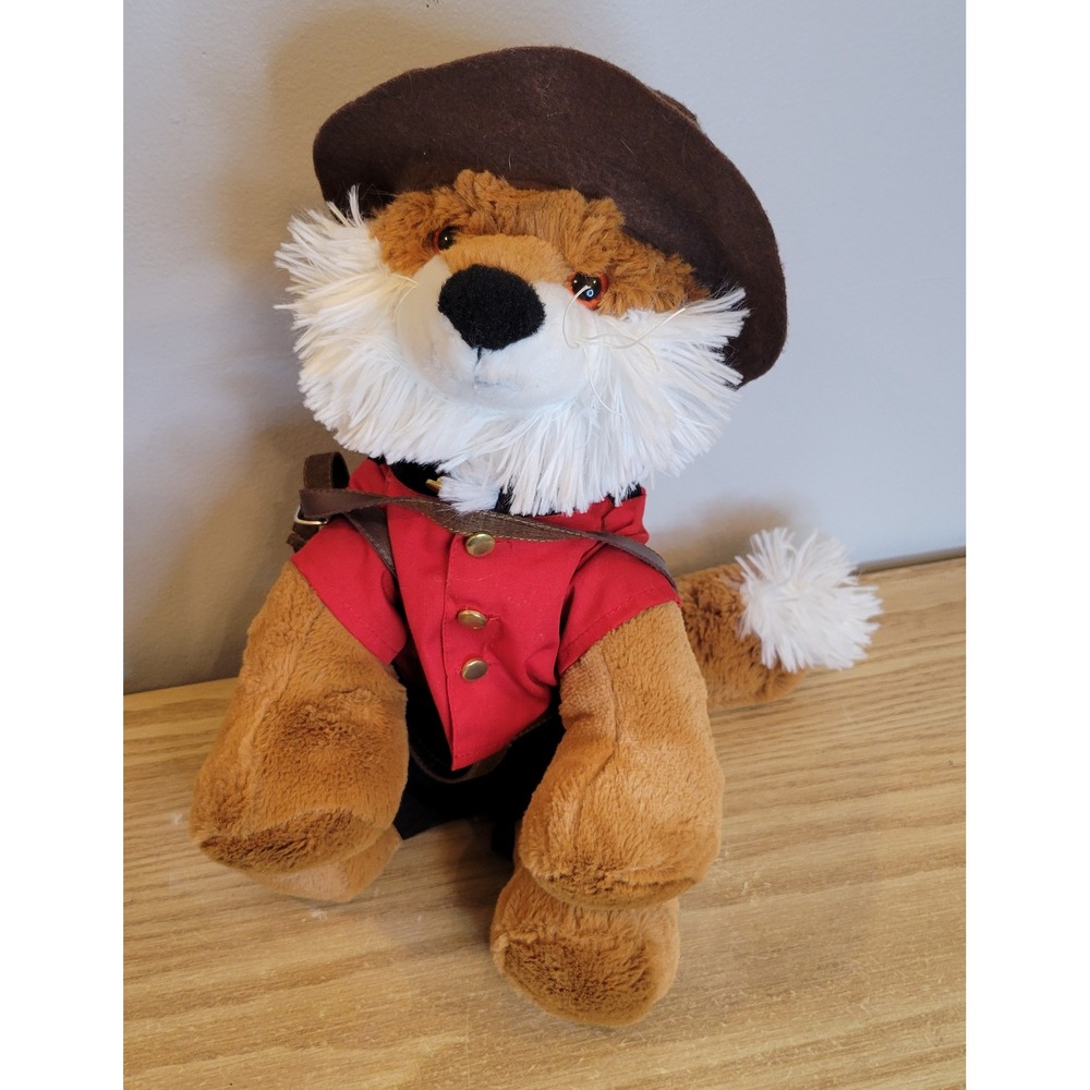 Teddy Mountain Roxy Fox Plush RCMP Mountie Uniform Shaggy Stuffed Animal 20"